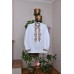 Embroidered shirt "Cossack Swords Brown"